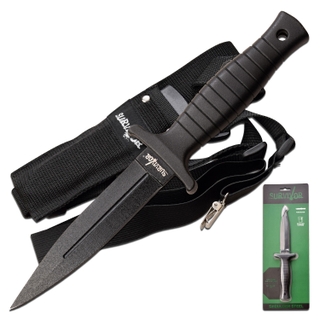 Survivor SHOULDER STEEL Fixed Blade Knife (Clamshell) - SV-FIX012BKCS